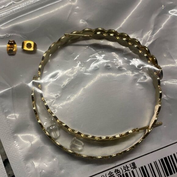 Elegant Gold and Silver Hoop Earrings (Bundle of 2) - Picture 7 of 13